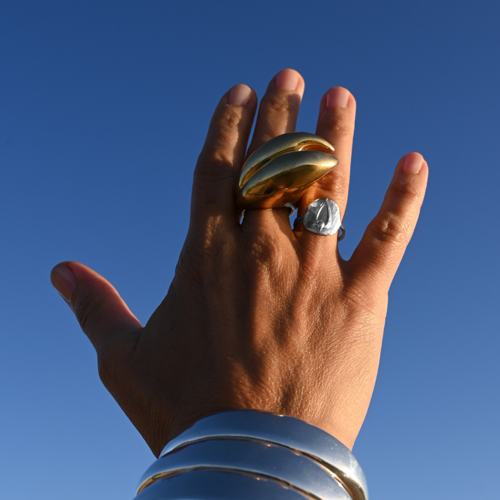 Pussy Prophecy Disc Ring Silver