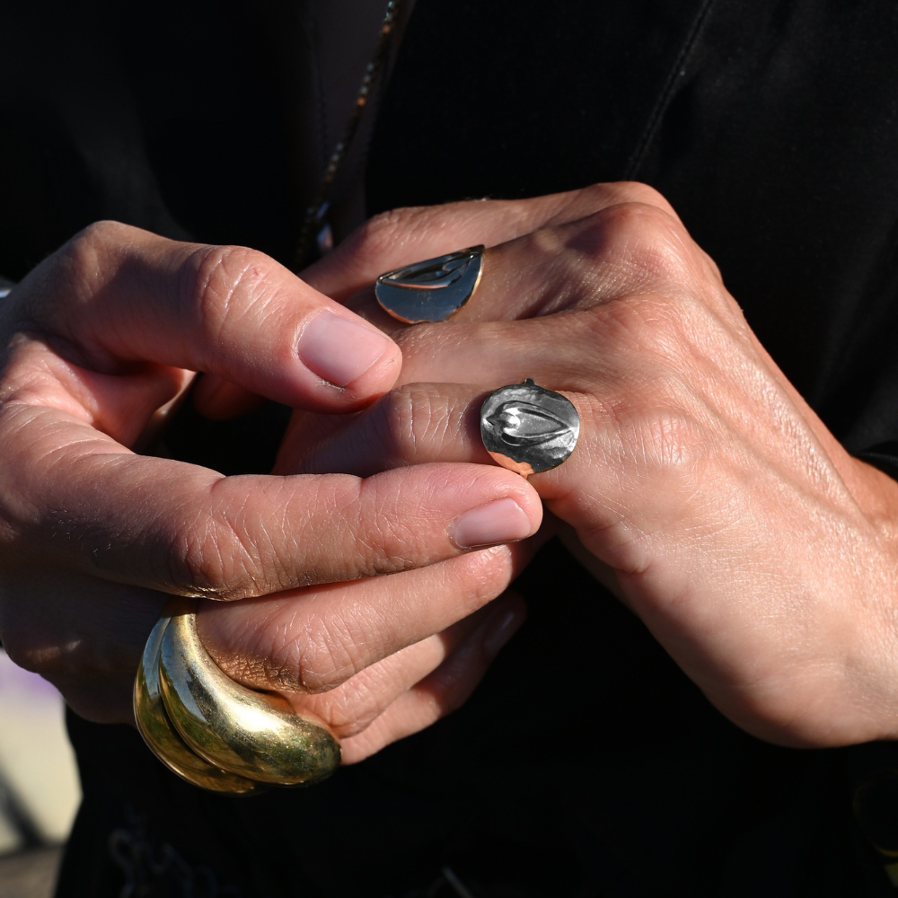Pussy Prophecy Disc Ring Silver
