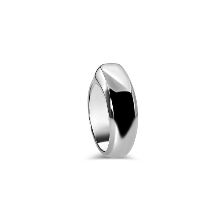 Crest I Ring Band Silver