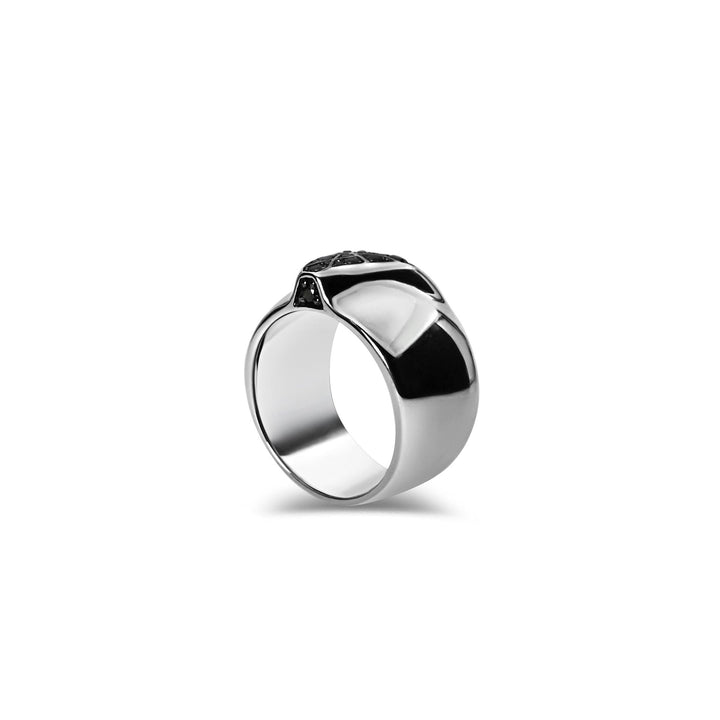 Black Diamond Guardian Ring Silver