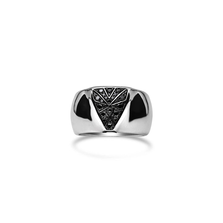 Black Diamond Guardian Ring Silver