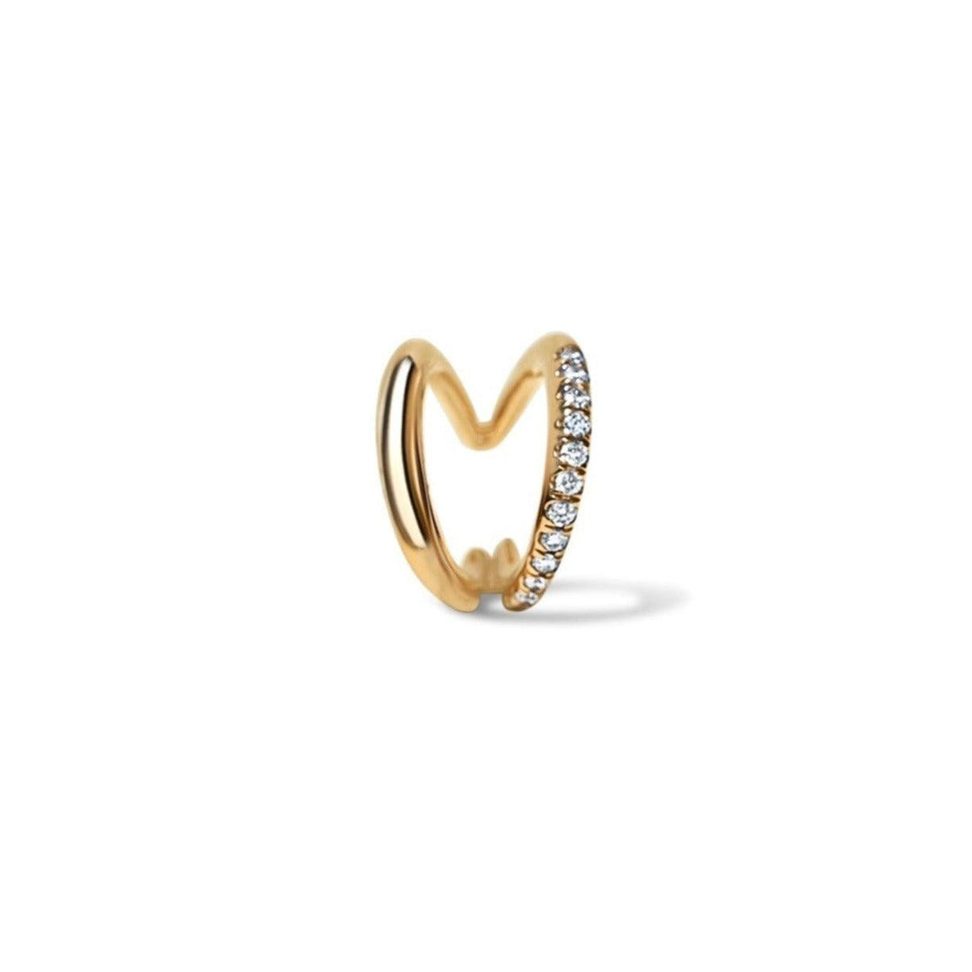Horus Diamond DOUBLE Ear-cuff 18K