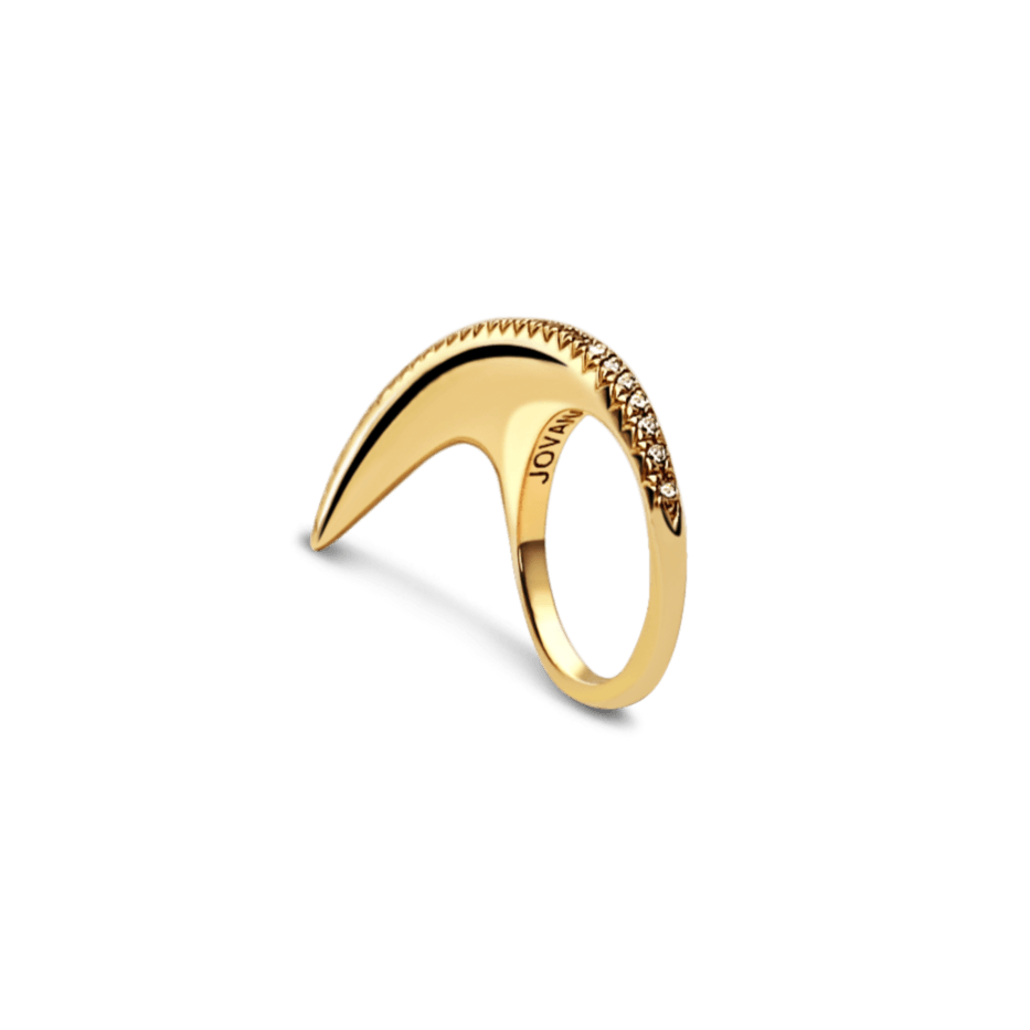 Large Diamond Slice Ring 18K