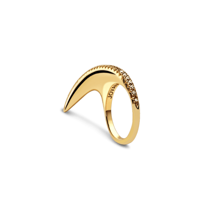 Large Diamond Slice Ring 18K