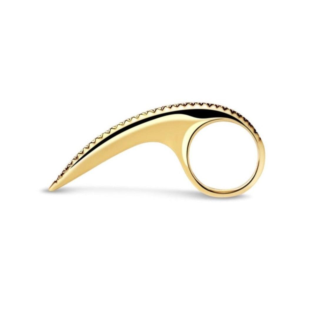 Large Diamond Slice Ring 18K