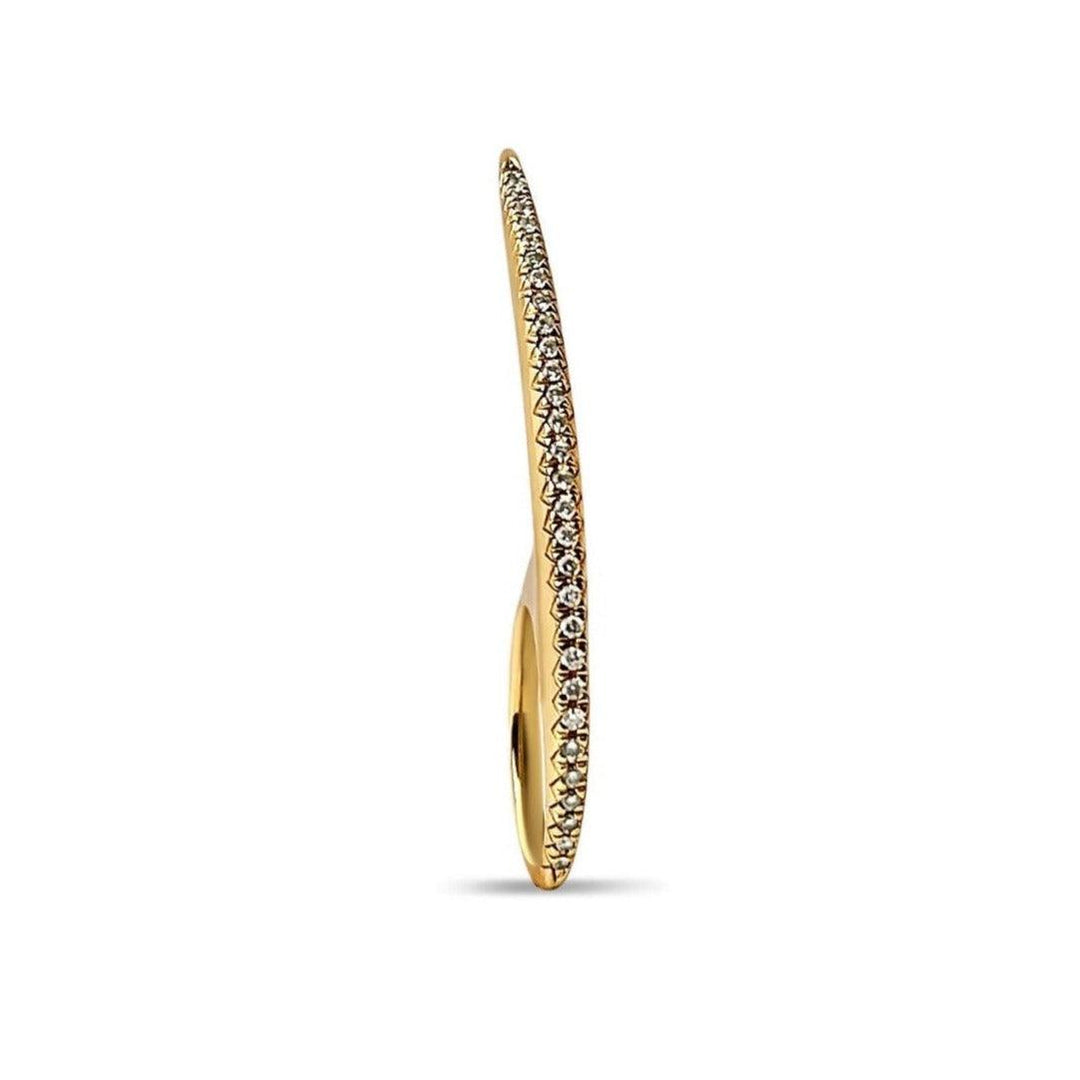 Large Diamond Slice Ring 18K