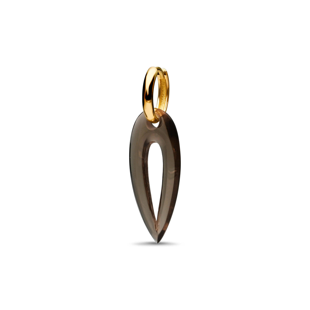 Smokey Topaz M Seeker Earrings 18K