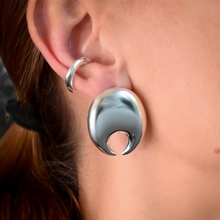 Large Pincher Button Earrings