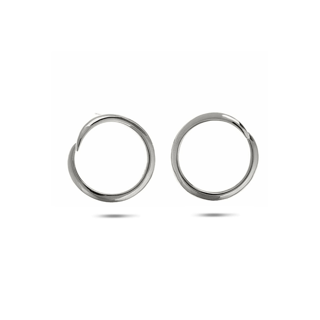 Split Frontal Medium Hoop Earrings