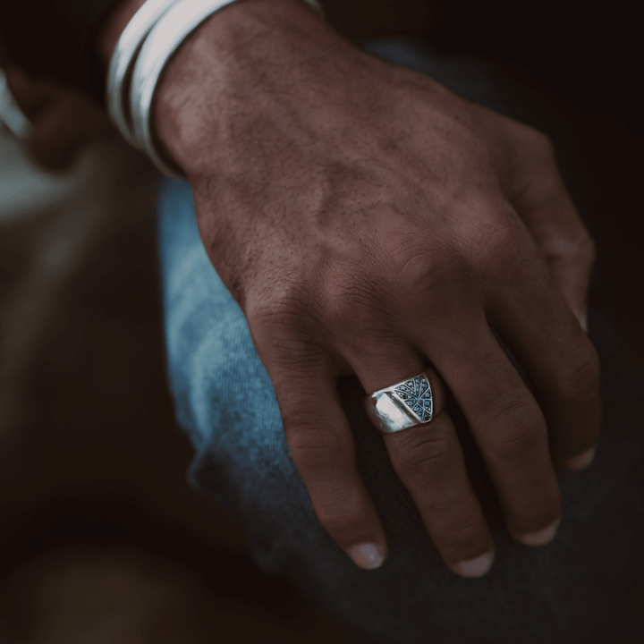 Black Diamond Guardian Ring Silver