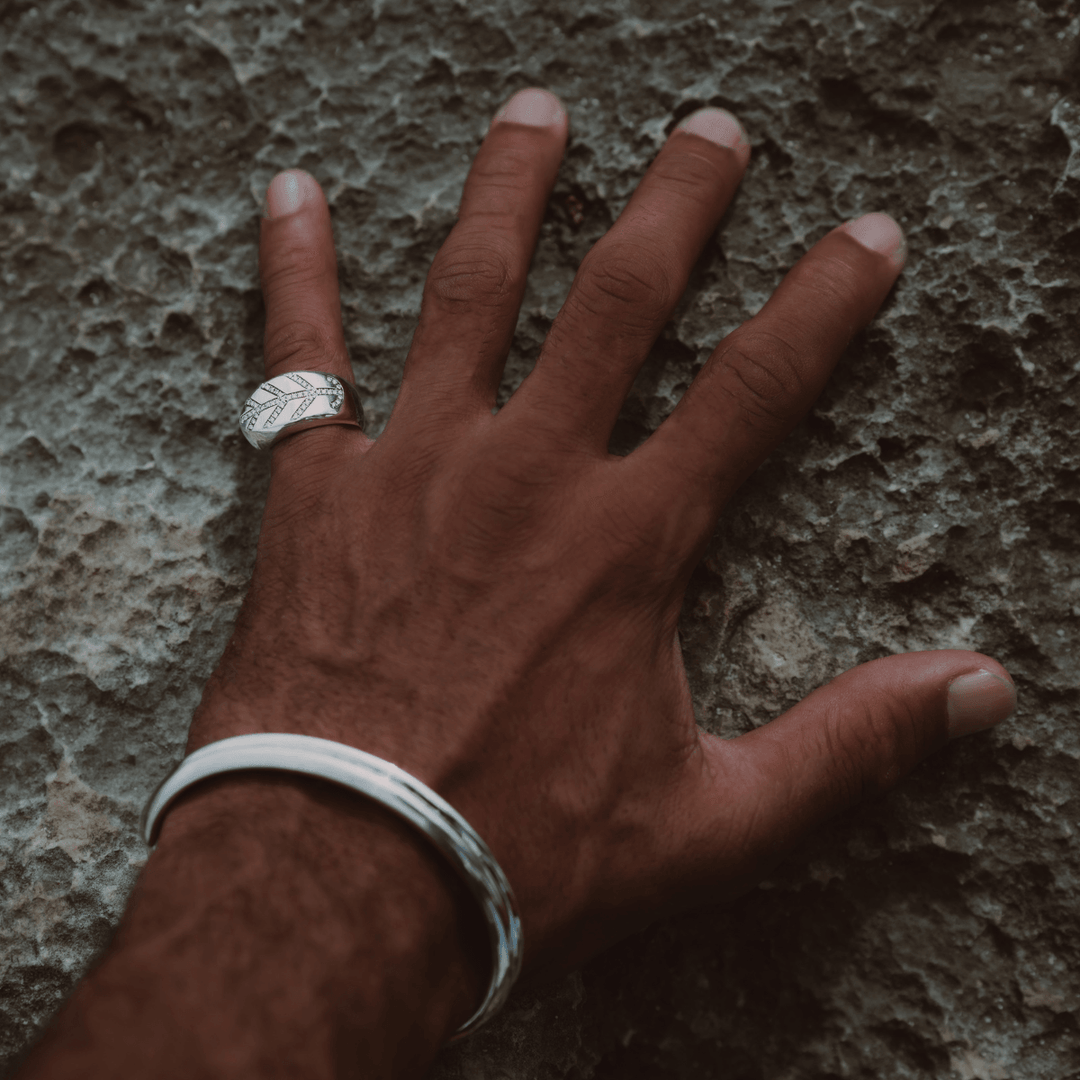 Tree of Life Messenger Diamond Ring Silver