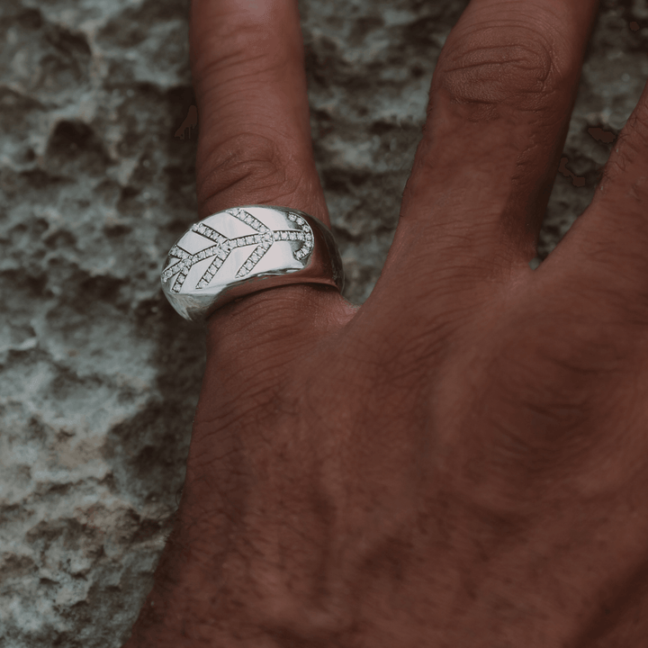 Tree of Life Messenger Diamond Ring Silver