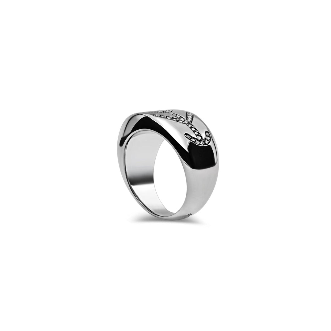 Tree of Life Messenger Diamond Ring Silver