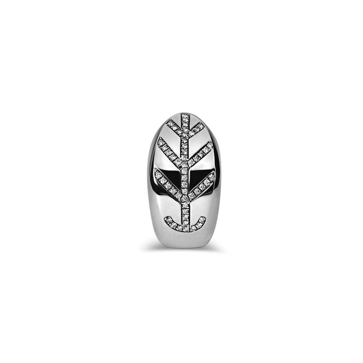 Tree of Life Messenger Diamond Ring Silver