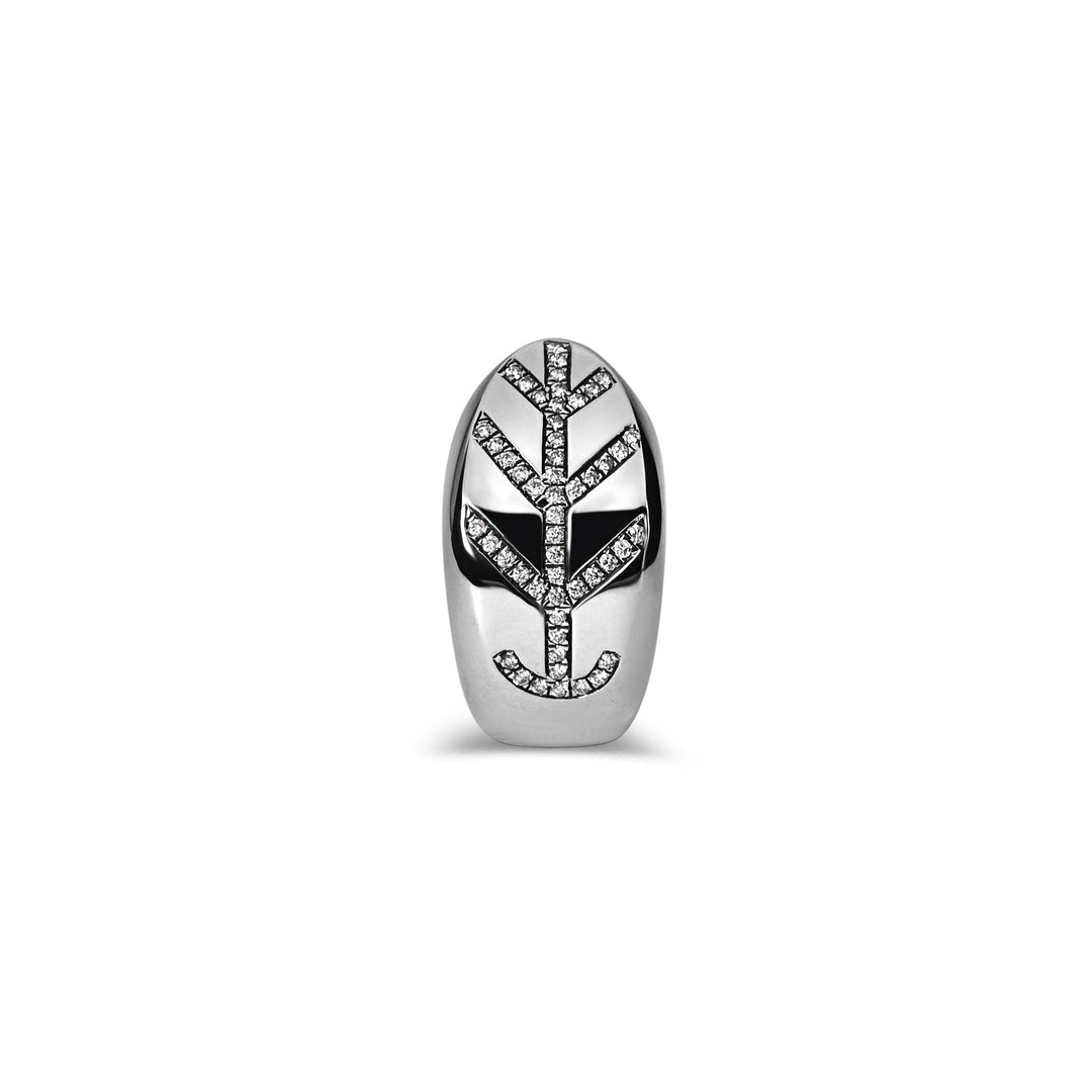 Tree of Life Messenger Diamond Ring Silver