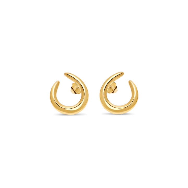 Split Frontal Mini Hoop Earrings 18K