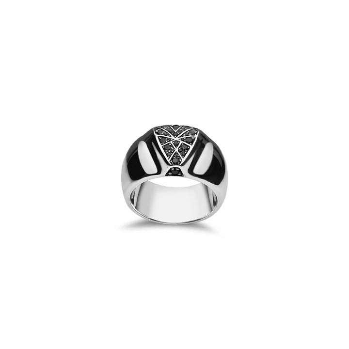 Black Diamond Guardian Ring Silver