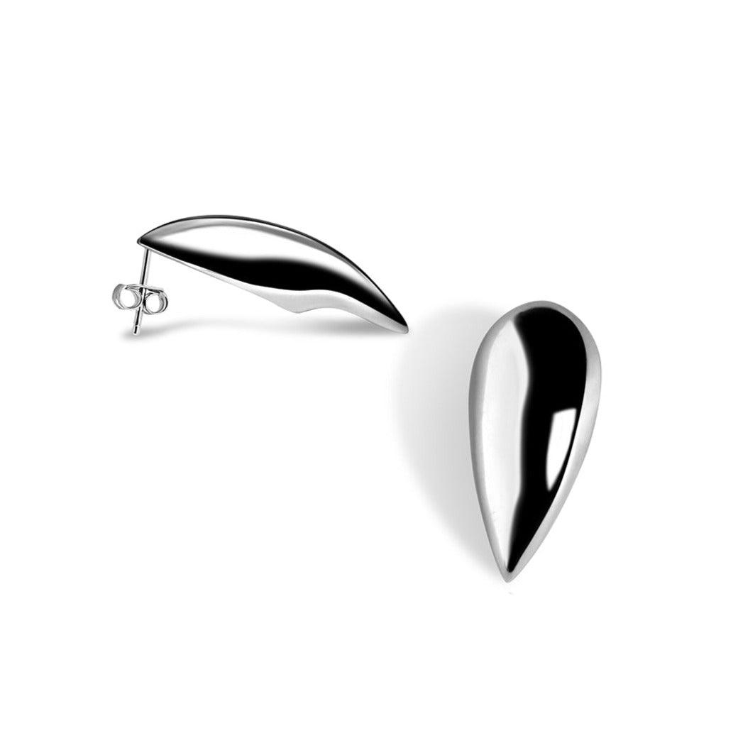 Medium Claw Earrings Silver