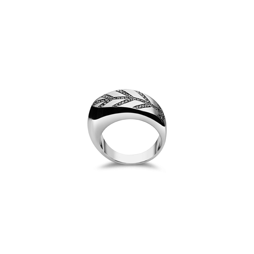 Tree of Life Messenger Diamond Ring Silver