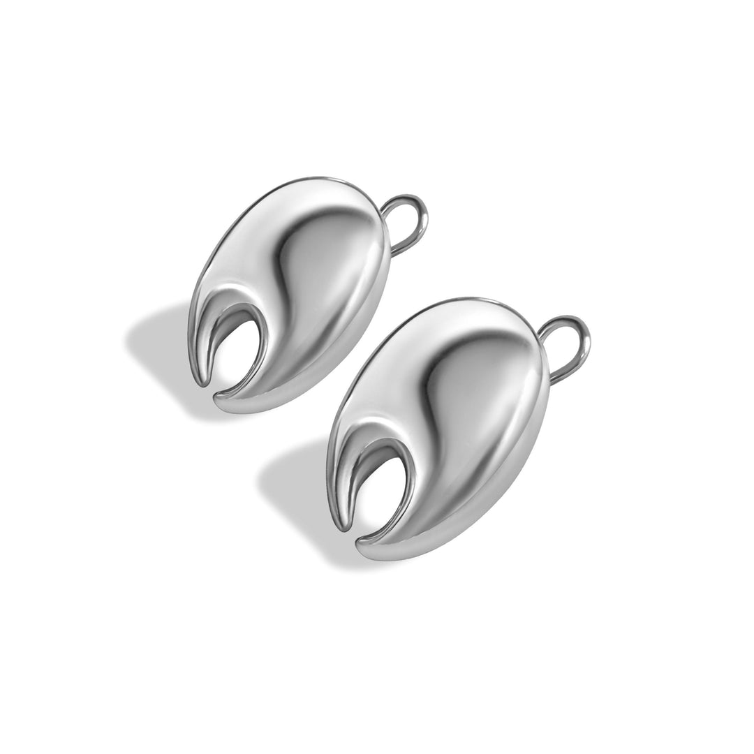 Large Pincher Button Earrings