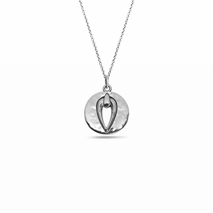 Pussy Prophecy Hammered Medallion Silver