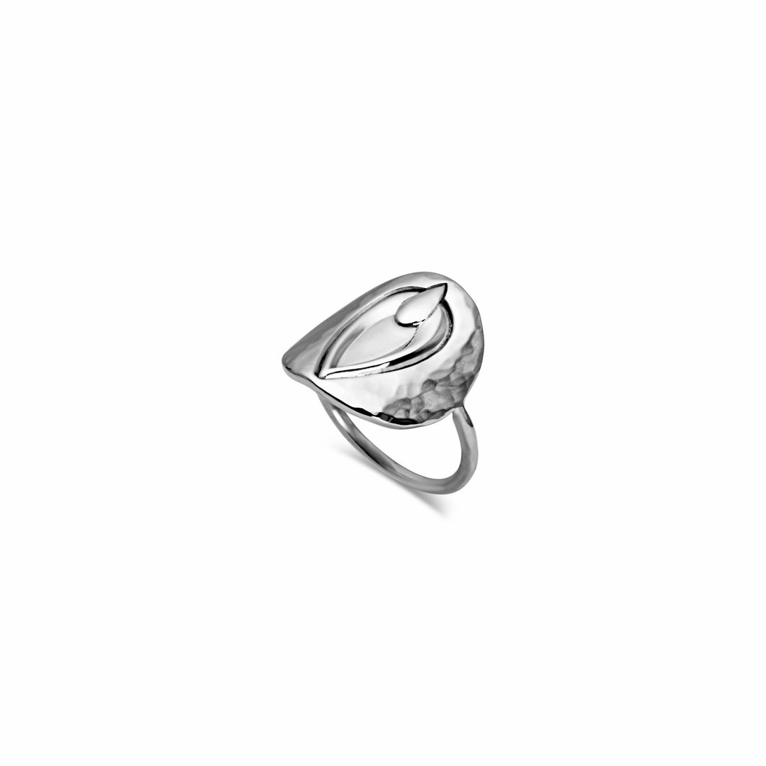 Pussy Prophecy Medallion Ring Silver