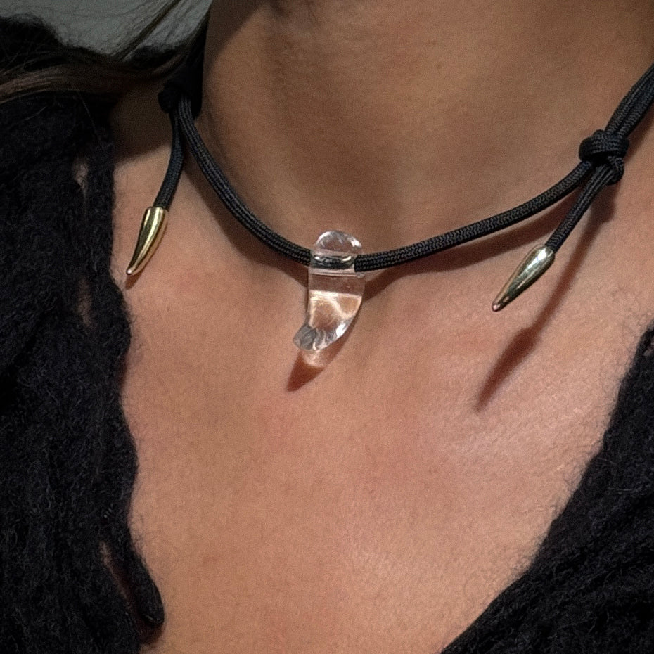 Eager Seed Pendant | Natural Stone Pendant on Paracord | Jovana Djuric