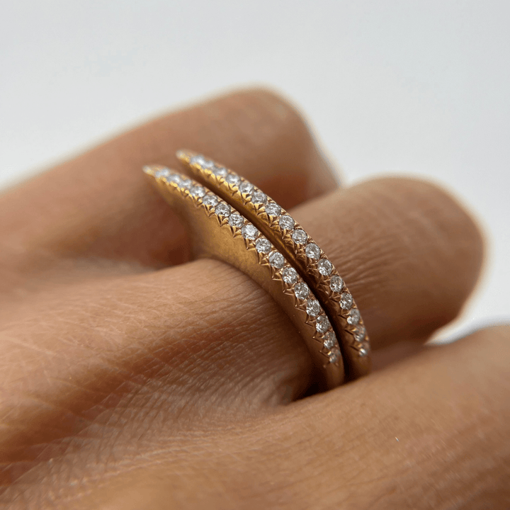 Flow Stack Double Diamond 18K