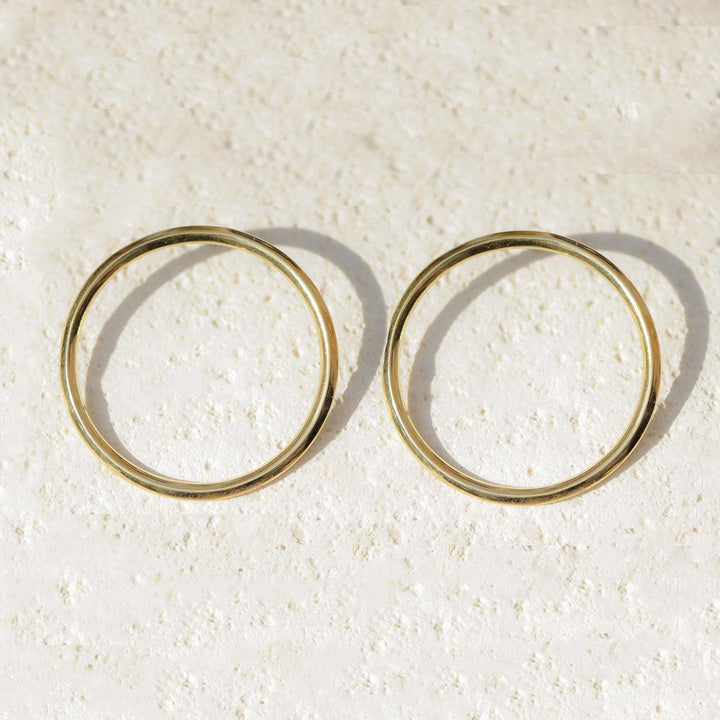 Full Frontal Large Hoop Earrings Gold Bronze