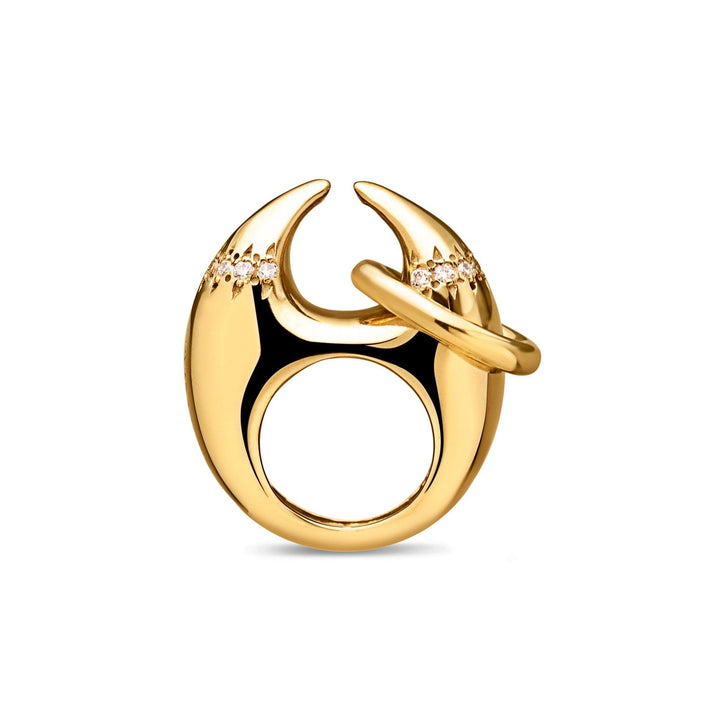 Horus Diamond Ego Pincher Ring 18k