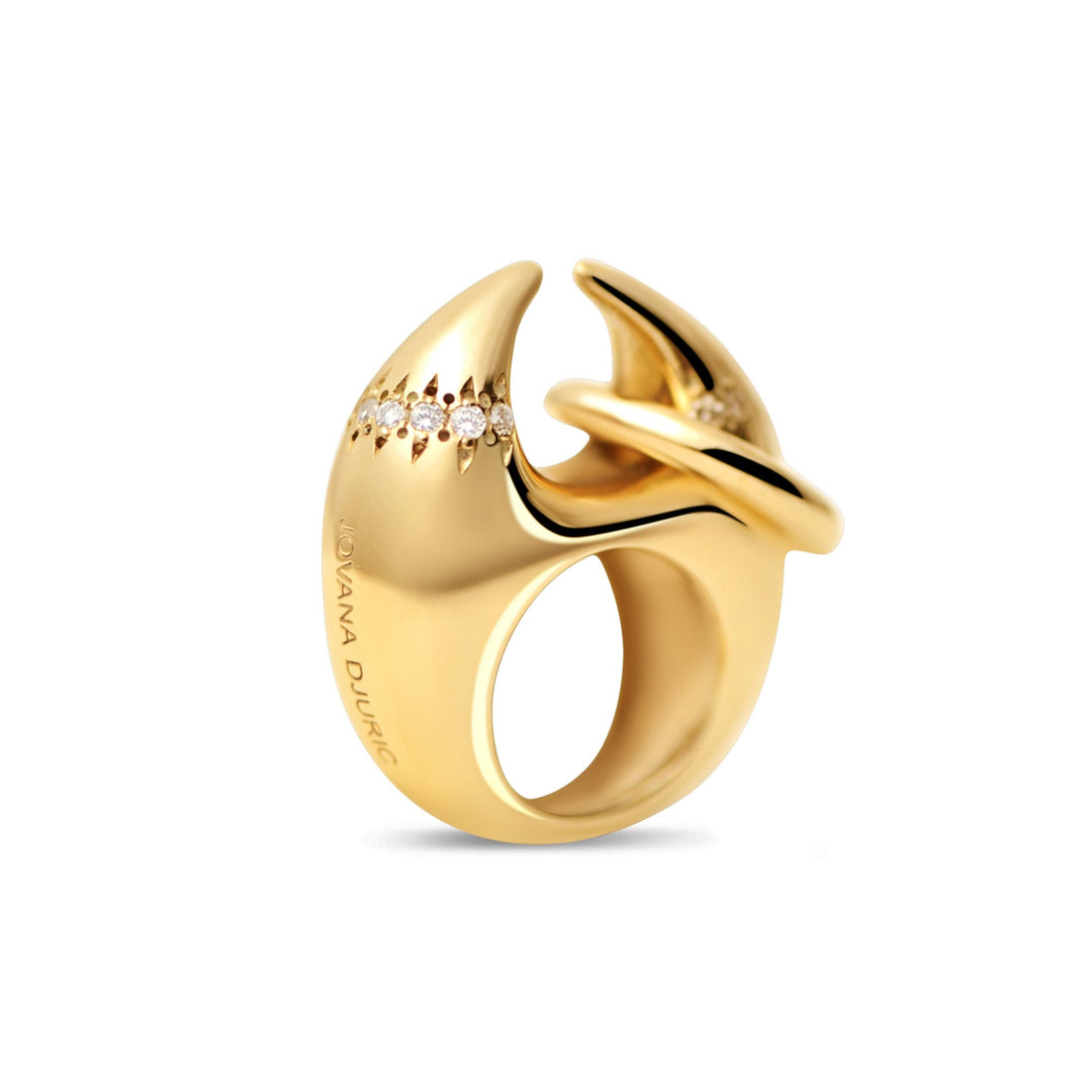 Horus Diamond Ego Pincher Ring 18k