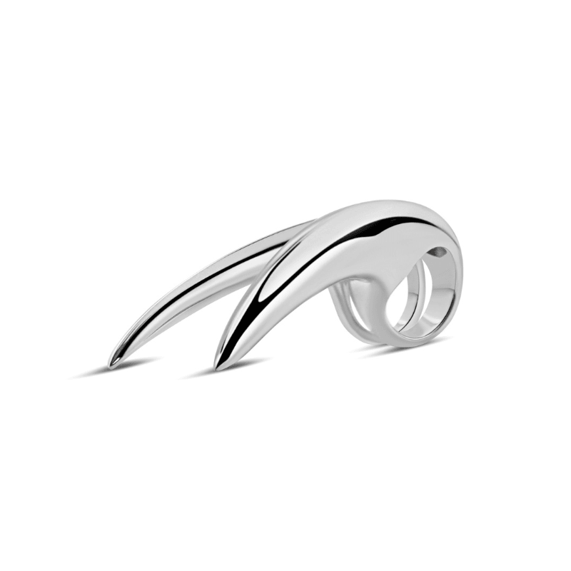 Aligned Silver Ring Stack