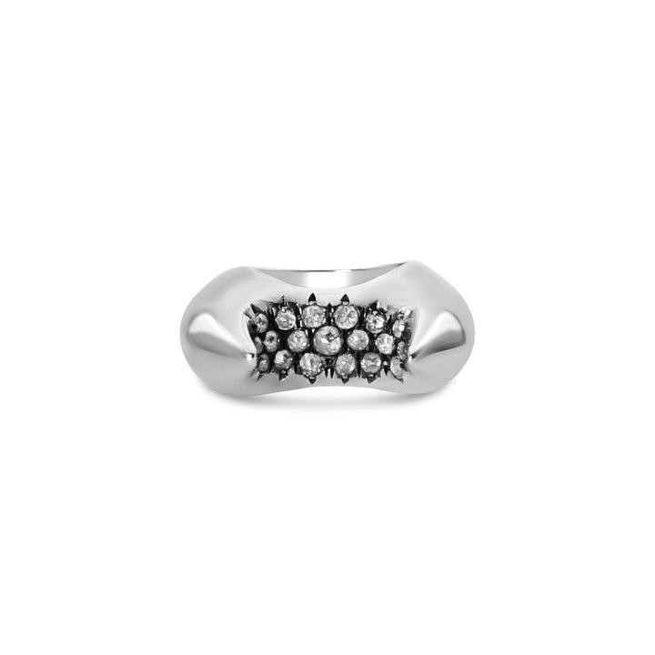 Horus Double Horn Moss Ring