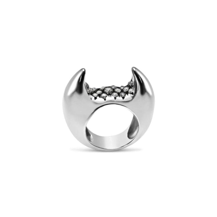 Horus Double Horn Moss Ring