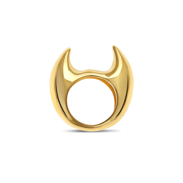 Horus Double Horn Ring 18K