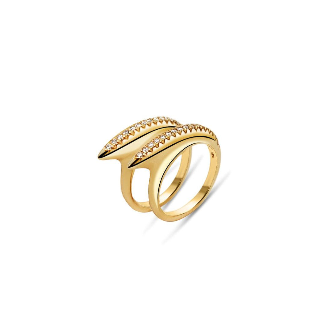 Flow Stack Double Diamond 18K