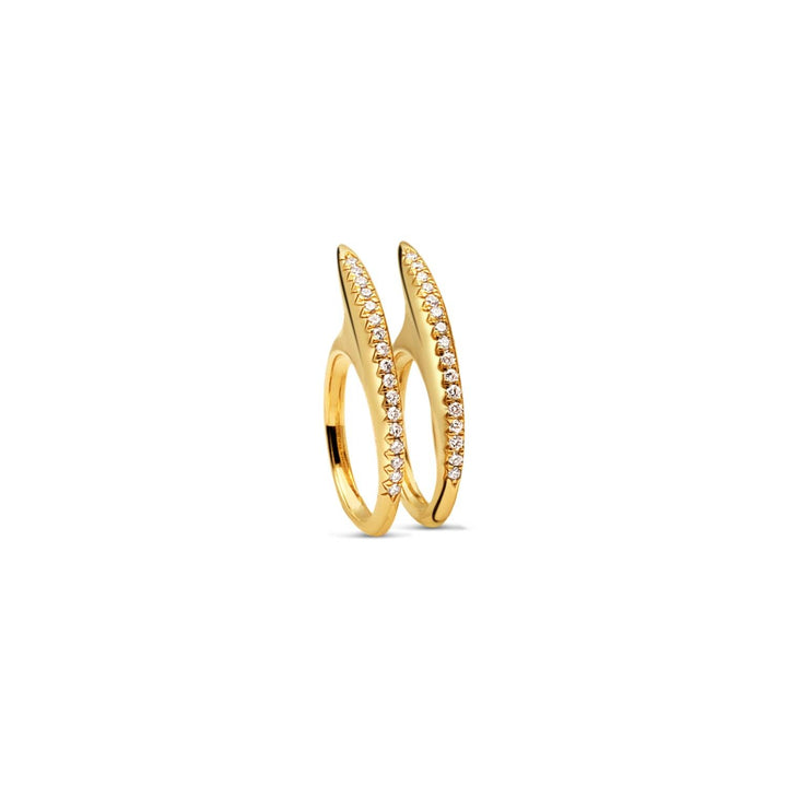 Flow Stack Double Diamond 18K