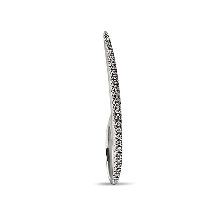 Large Diamond Slice Ring Silver