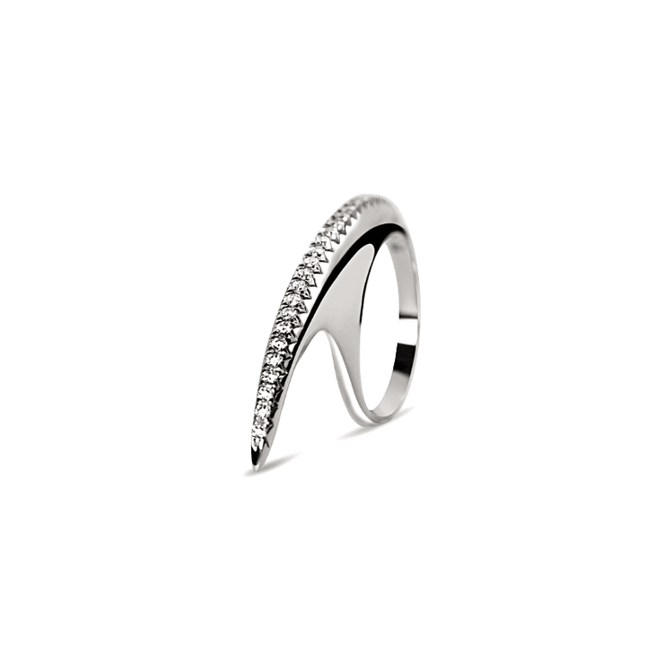 Medium Diamond Ridge Slice Silver