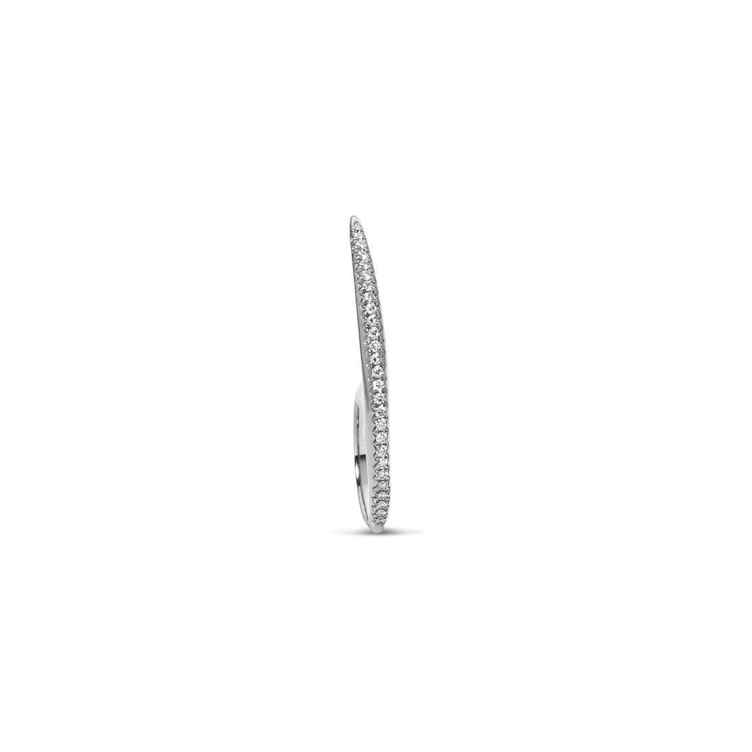 Medium Diamond Ridge Slice Silver