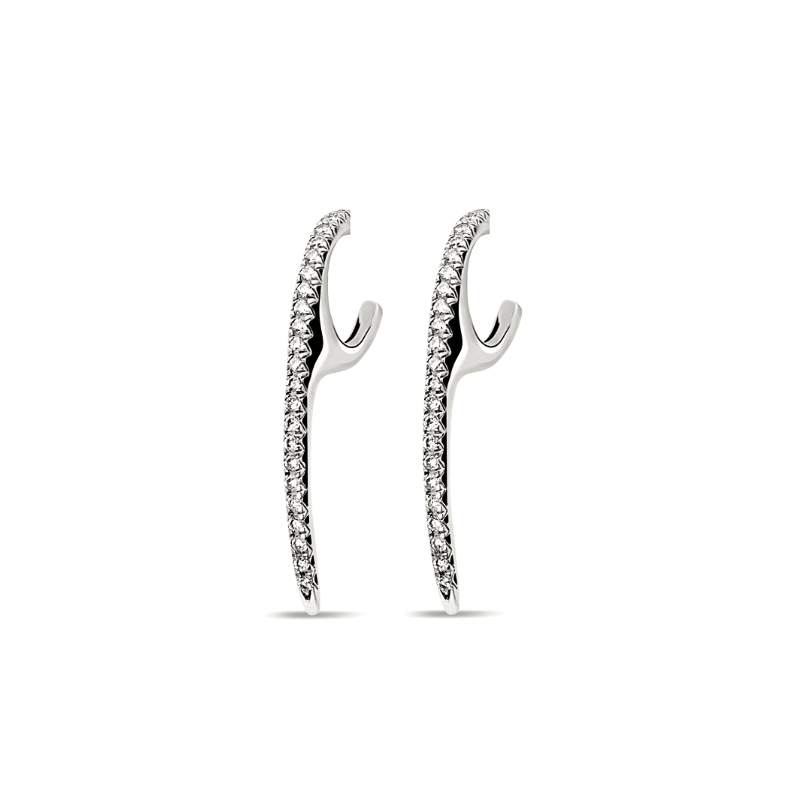 Medium Slice Diamond Hoops