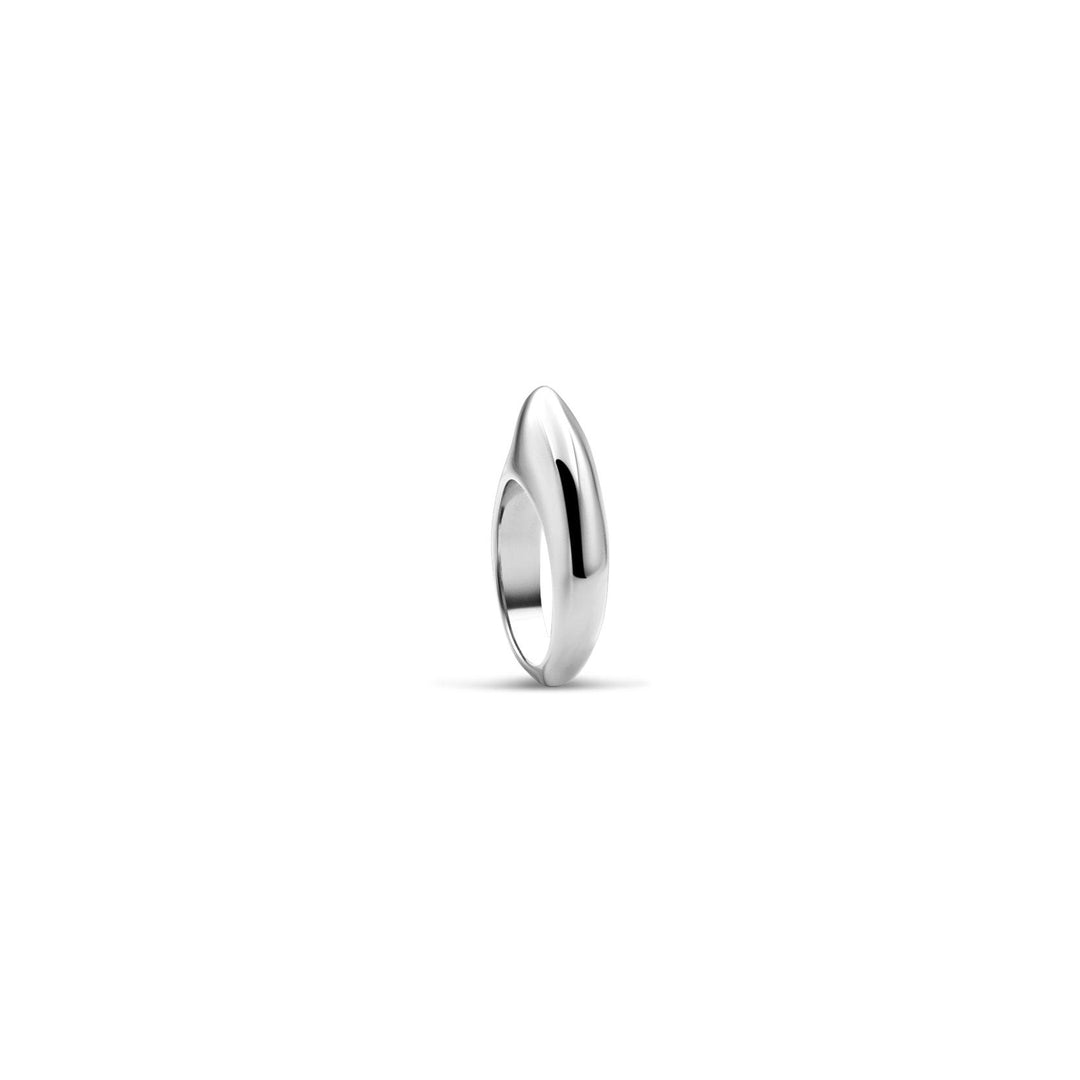 Small Crescent Ring Silver