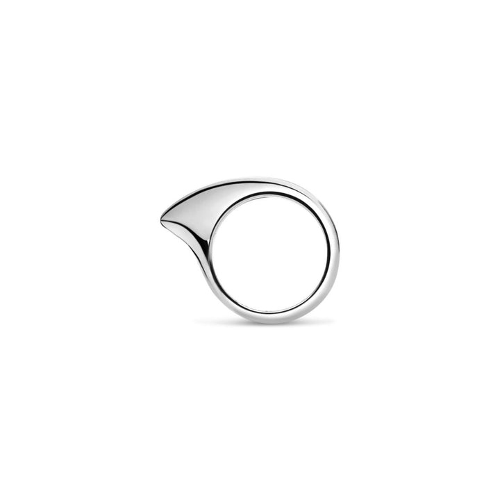 Small Crescent Ring Silver