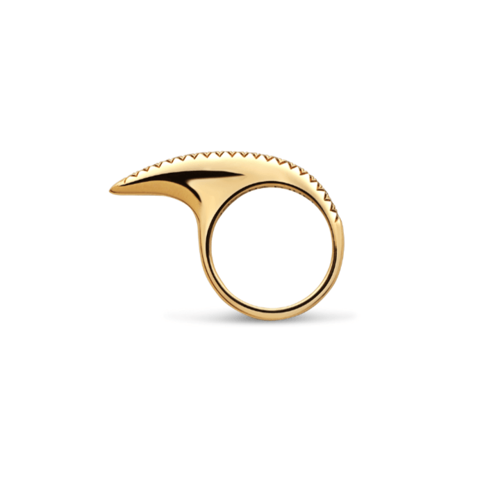 Small Diamond Ridge Slice 18K