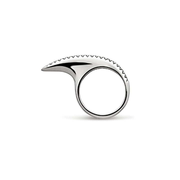 Small Diamond Ridge Slice Silver