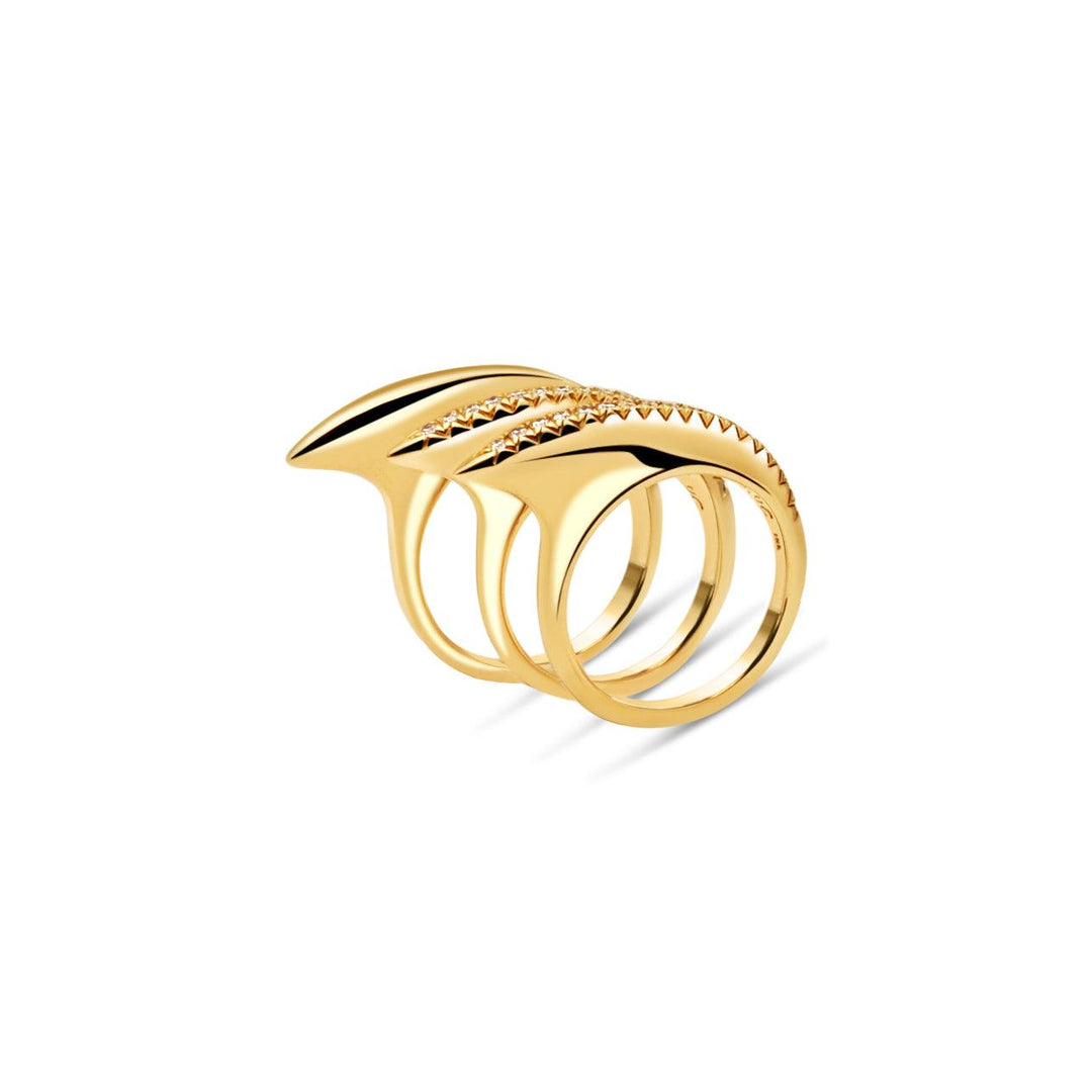 Wave Stack Double Diamond 18K