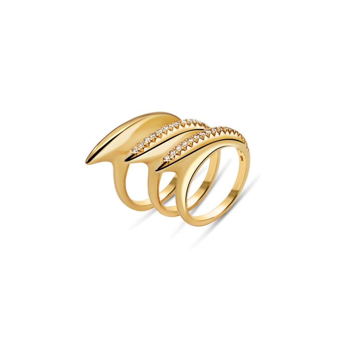 Wave Stack Double Diamond 18K