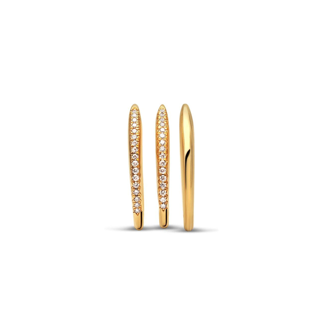 Wave Stack Double Diamond 18K