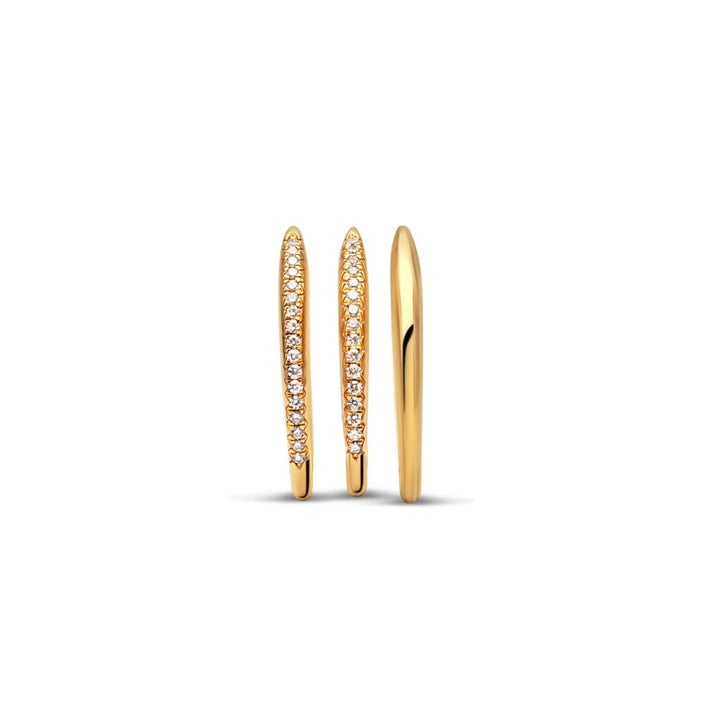 Wave Stack Double Diamond 18K