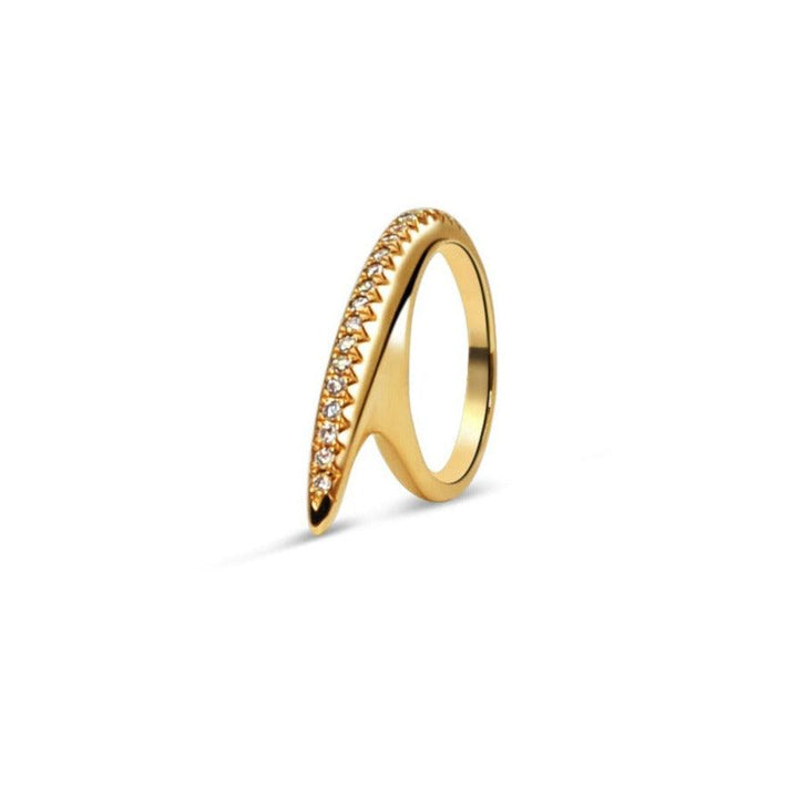 Small Diamond Ridge Slice 18K